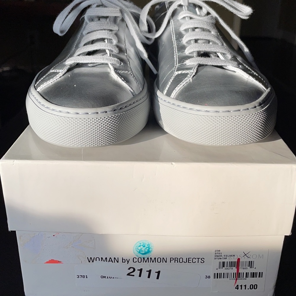 Common Project Silver Shoes - Picture 2 of 5
